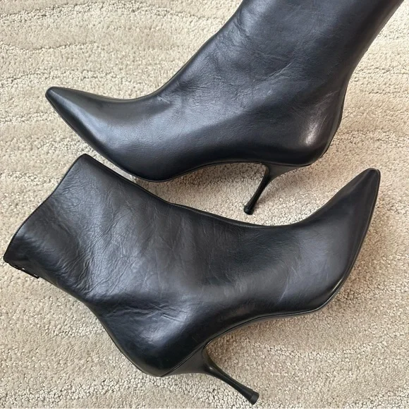 Hollywould Ellie Leather Ankle & Knee High Chain Leather Boots Black EU 39 NIB - Picture 13 of 16